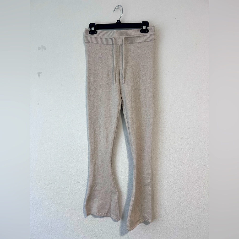 || IVL Collective || KNIT SWEATPANTS || BELL-BOTTOMS || BEIGE ||